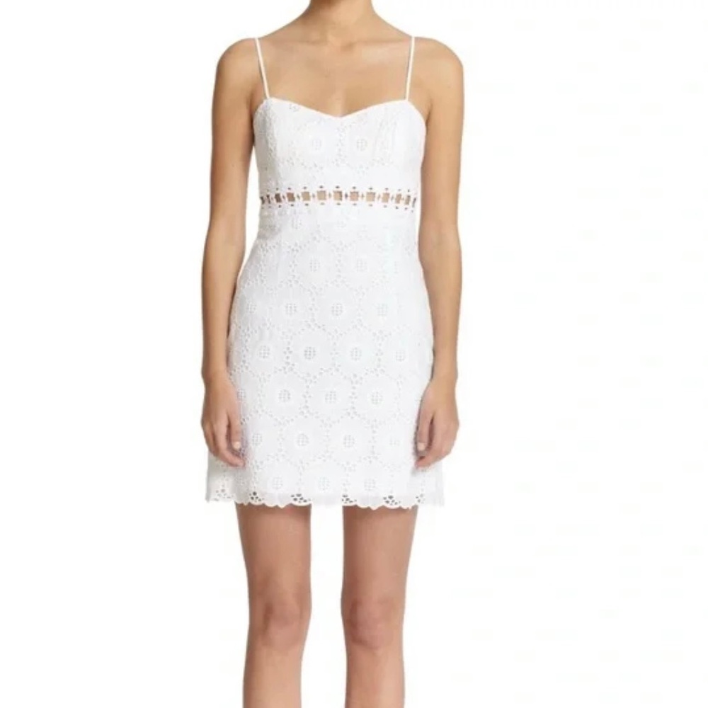 Lilly Pulitzer Sheena Eyelet Lace Cut Out Dress in White